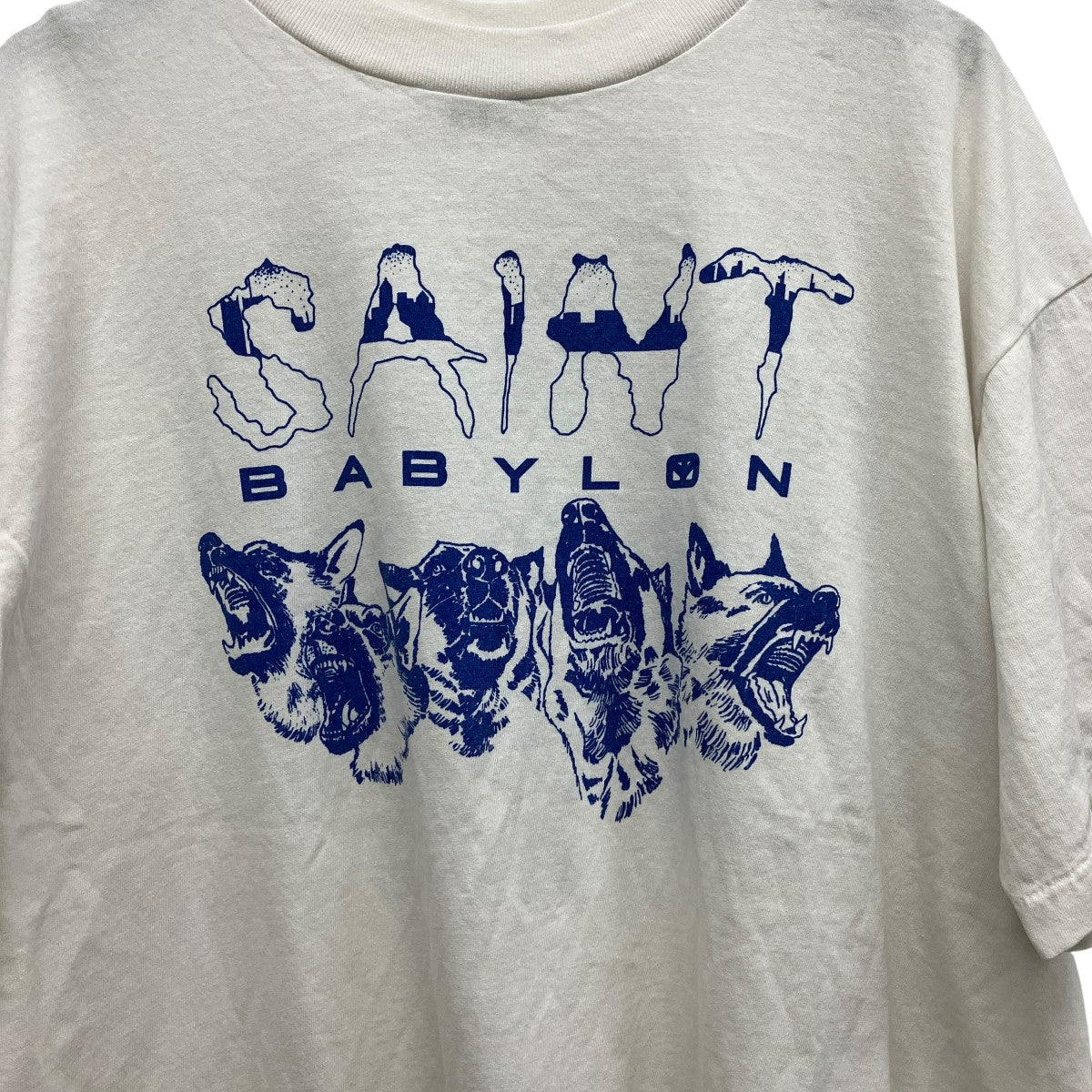 25AWBBLN SS TEE SAINT BABYLON WHITEプリントTシャツSM-HR1-0000-C48