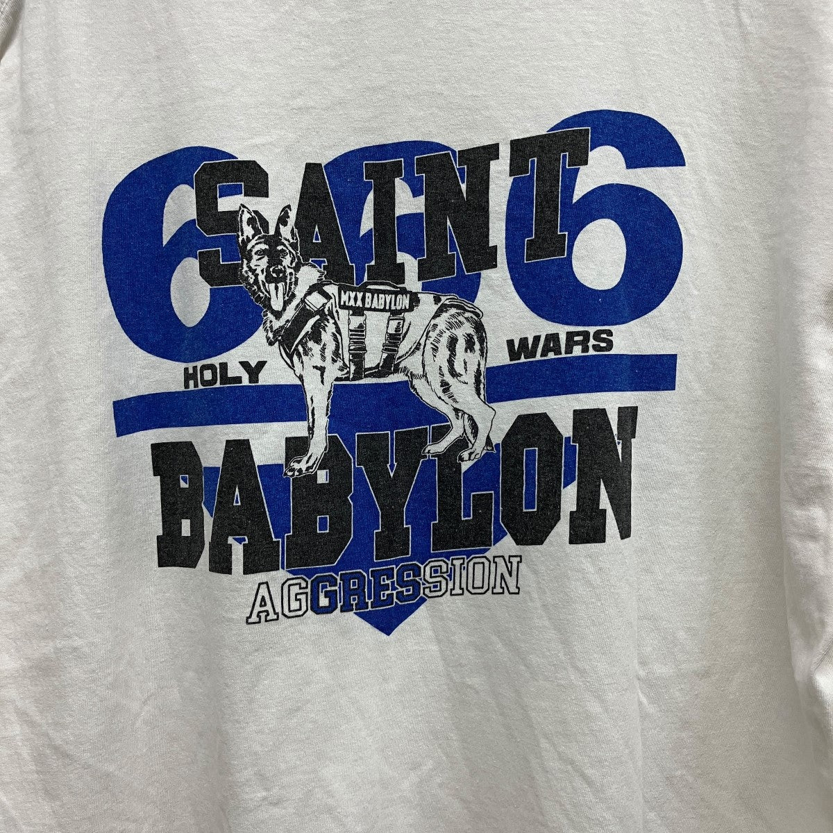 25AWBBLN SS TEE SAINT BABYLON WHITEプリントTシャツSM-HR1-0000-C48
