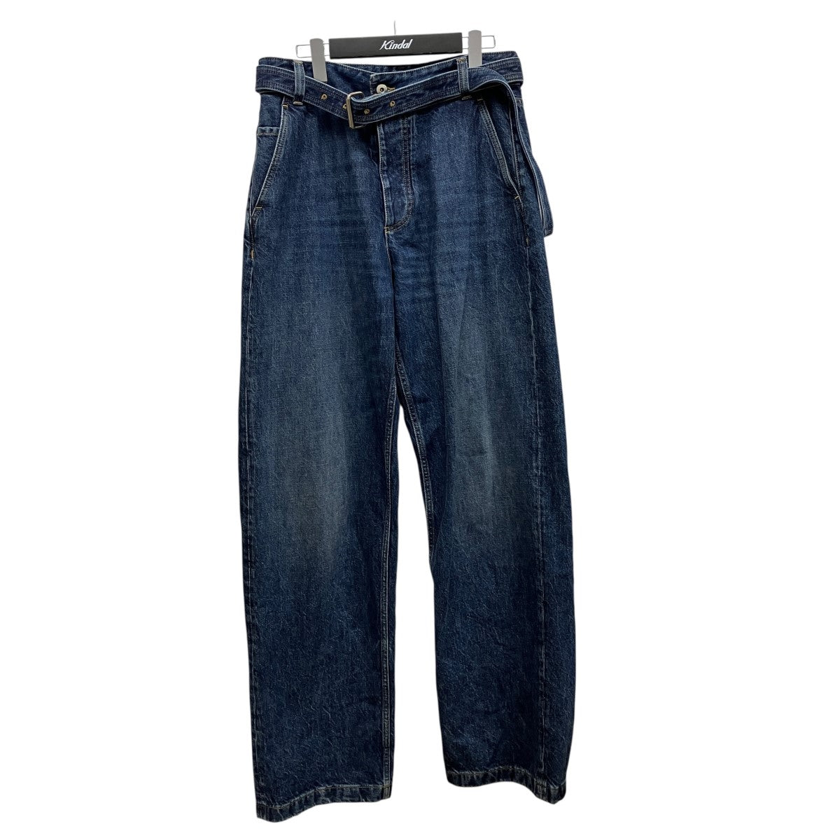 Denim Wide-Leg Jeansベルテッドワイドレッグデニムパンツ771883 V2J80