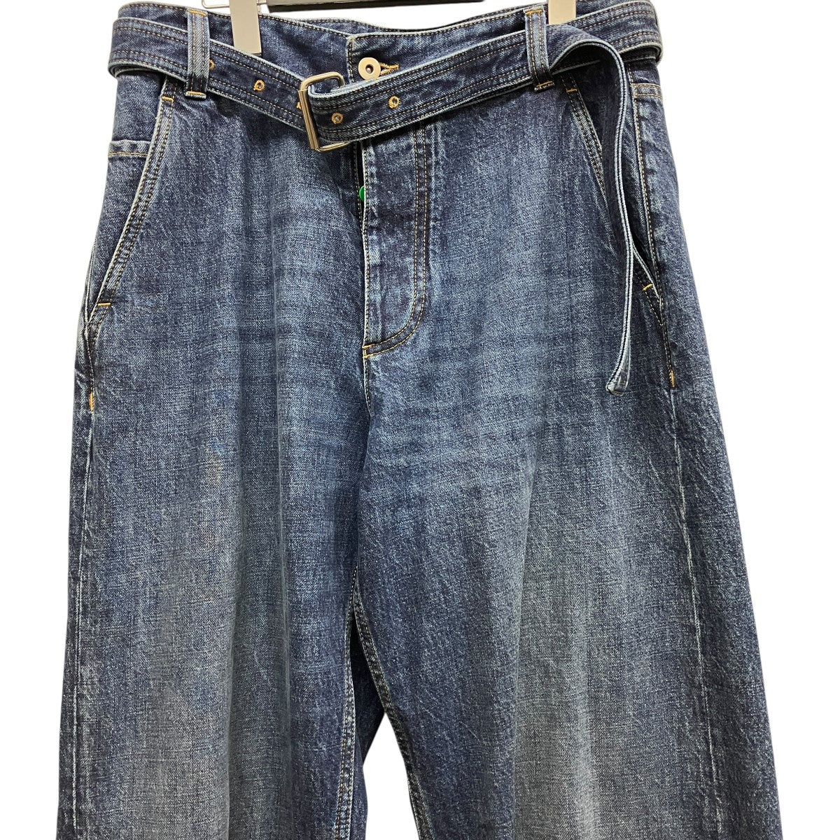 Denim Wide-Leg Jeansベルテッドワイドレッグデニムパンツ771883 V2J80