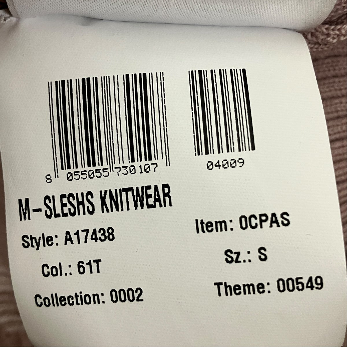 M-SLESHS KNITWEARクルーネックニットA17438