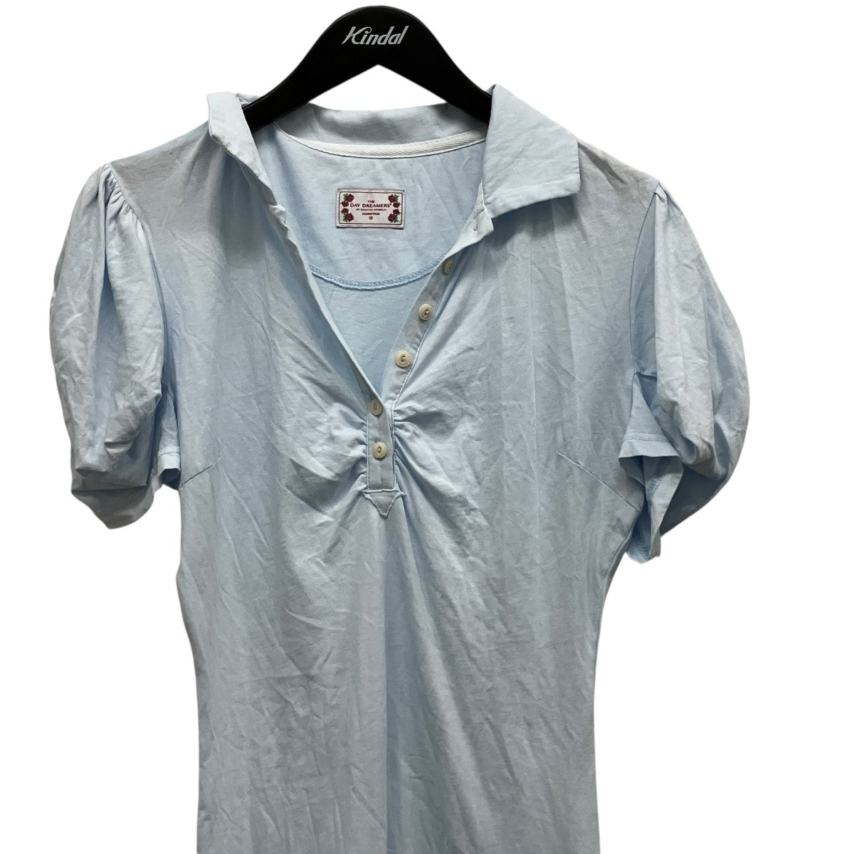 Shirring Tennis Dressパフスリーブポロシャツ