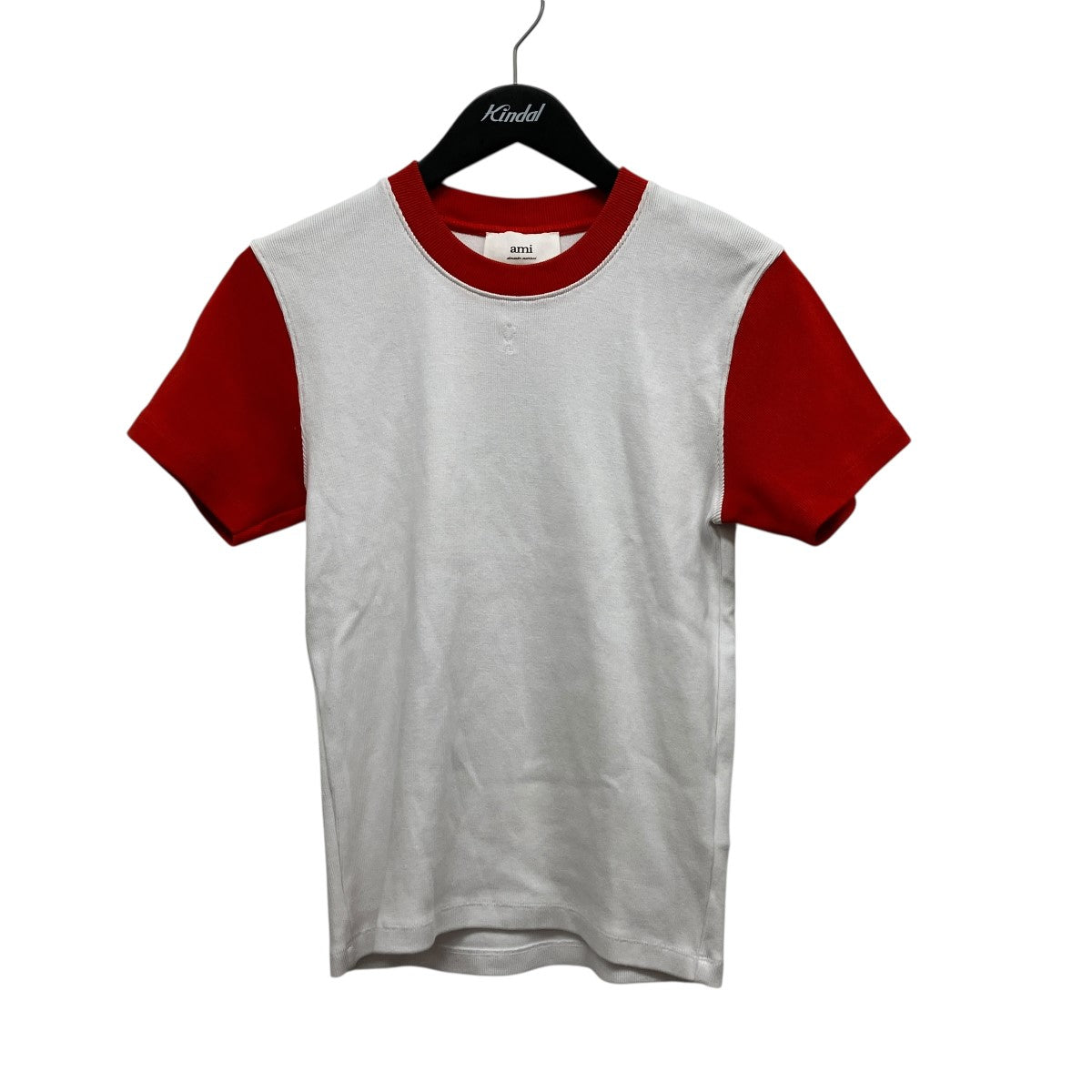 ロゴ刺しゅうバイカラーニットTシャツUTS005.JE0010