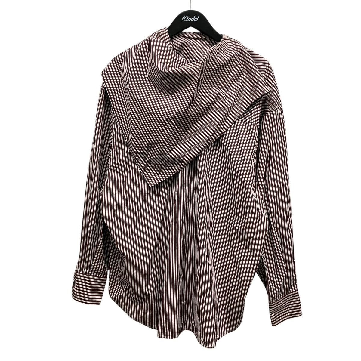 Femme Blouse Rayee Col BandanaメタルプレートロゴビックカラーストライプシャツUTP801.CO0133