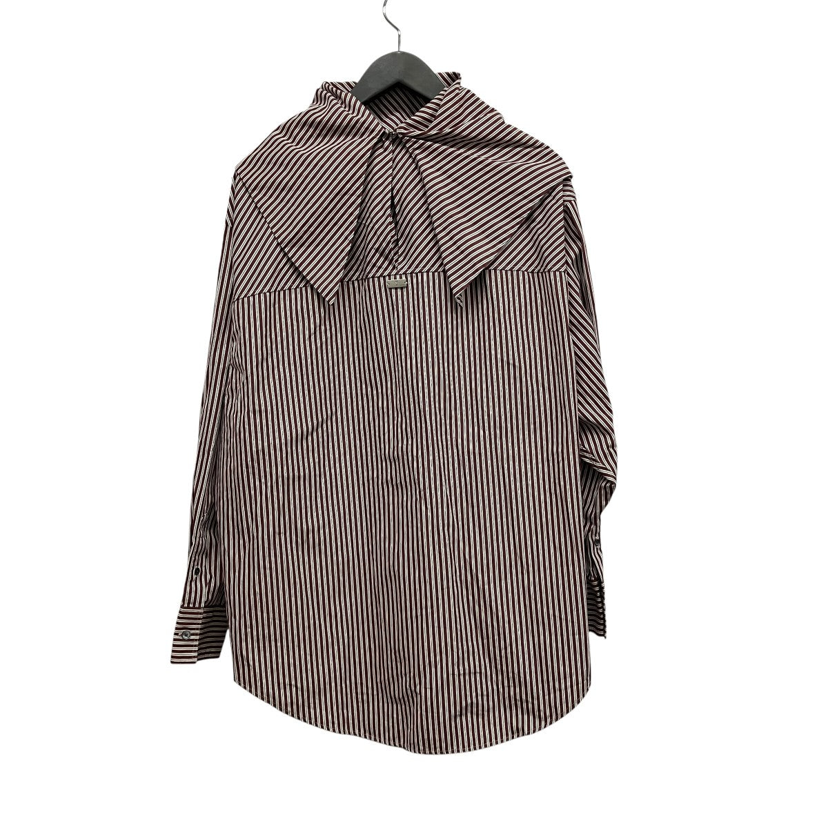 Femme Blouse Rayee Col BandanaメタルプレートロゴビックカラーストライプシャツUTP801.CO0133