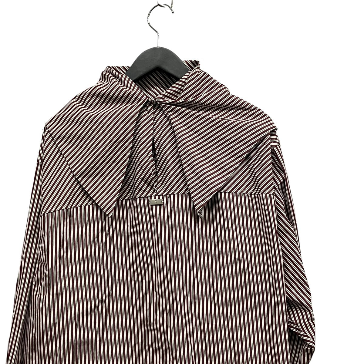 Femme Blouse Rayee Col BandanaメタルプレートロゴビックカラーストライプシャツUTP801.CO0133