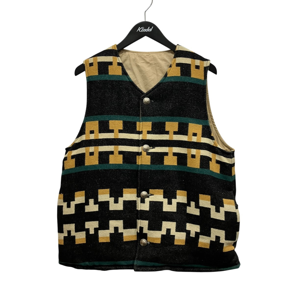 KORA DOWN VEST NATIVE BLANKETリバーシブルブランケットダウンベスト0123105013004