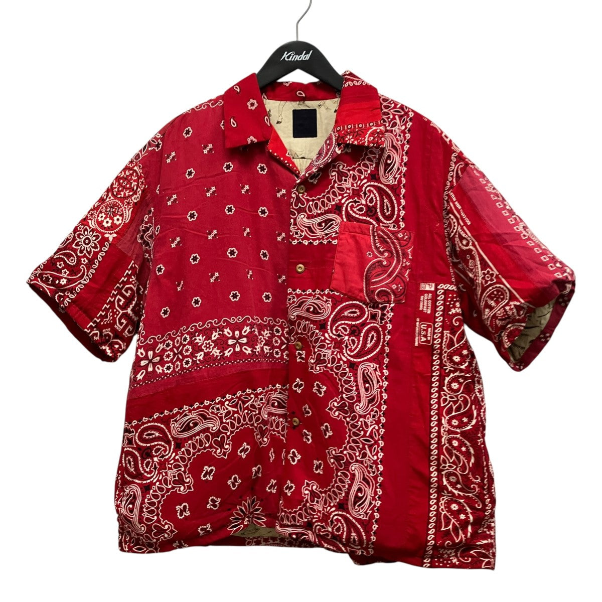 WALLIS DOWN SHIRT S Sバンダナダウン半袖シャツ0224905011010