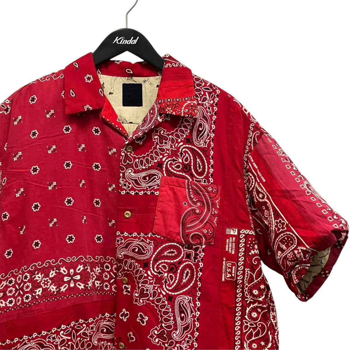 WALLIS DOWN SHIRT S Sバンダナダウン半袖シャツ0224905011010