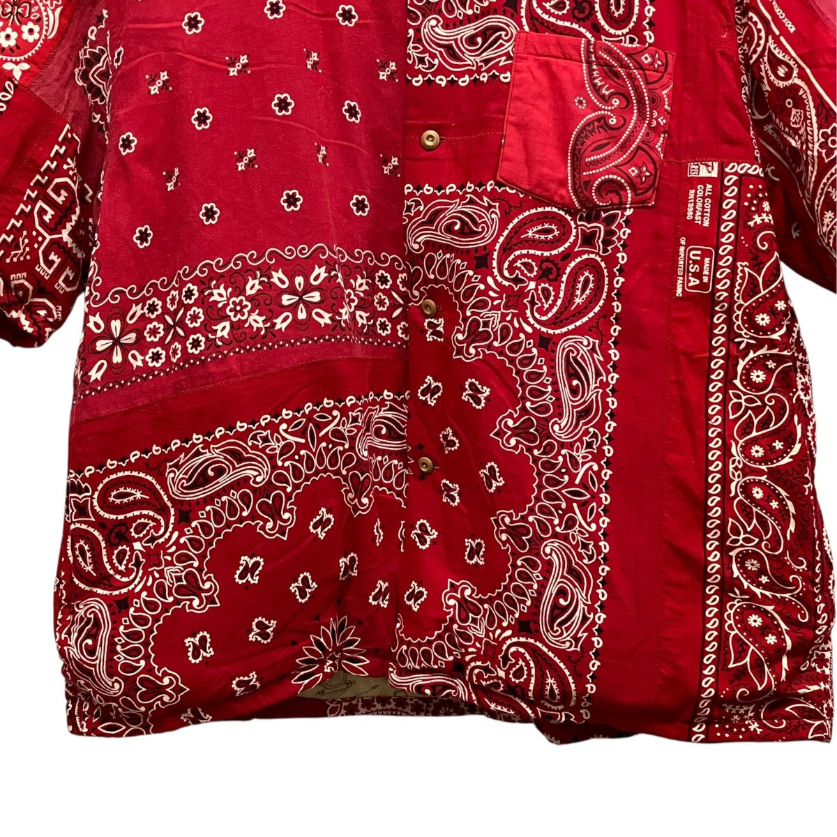 WALLIS DOWN SHIRT S Sバンダナダウン半袖シャツ0224905011010