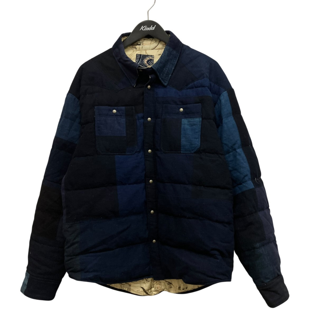 KERCHIEF DOWN JKT KOFUパッチワークダウンジャケット0222905013012