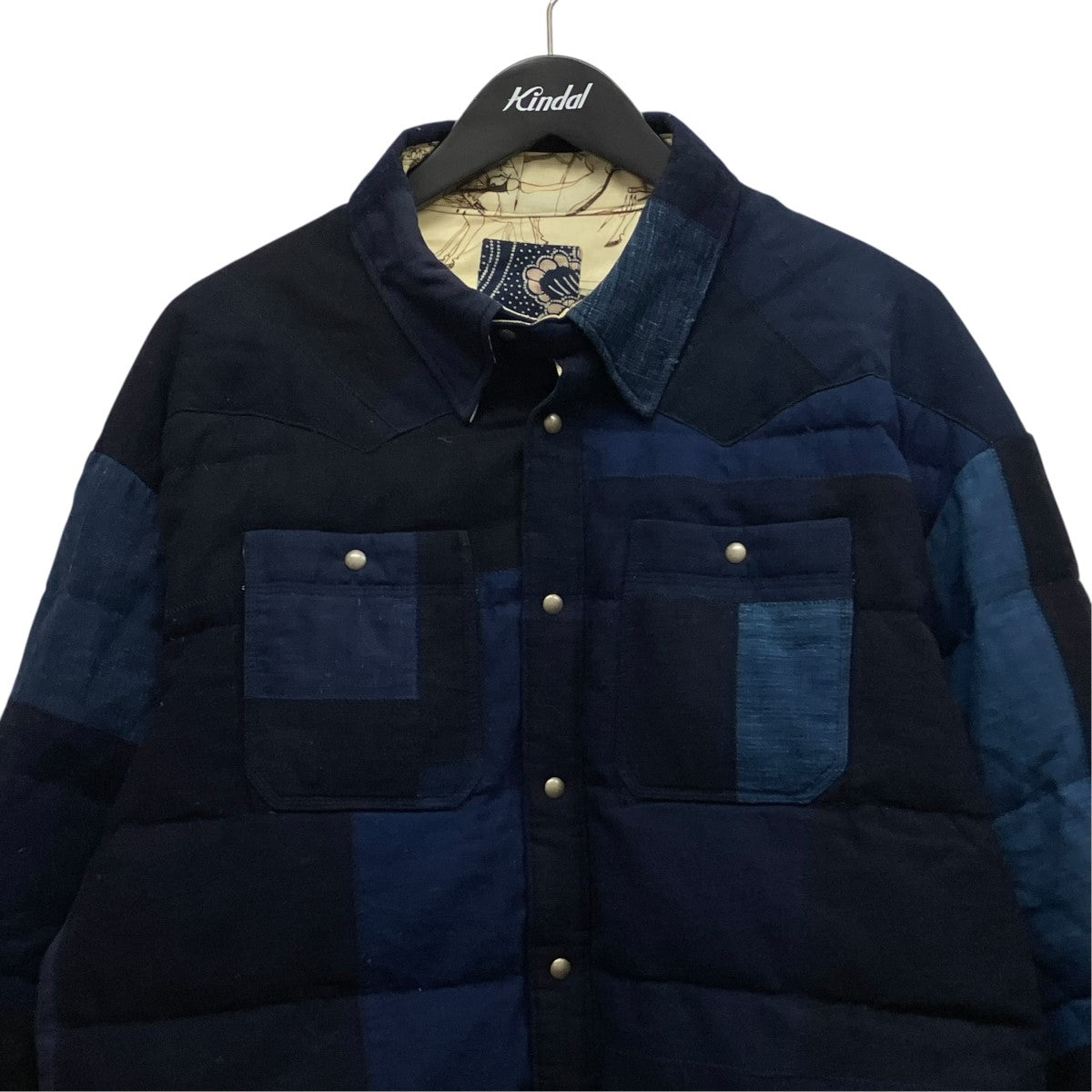 KERCHIEF DOWN JKT KOFUパッチワークダウンジャケット0222905013012