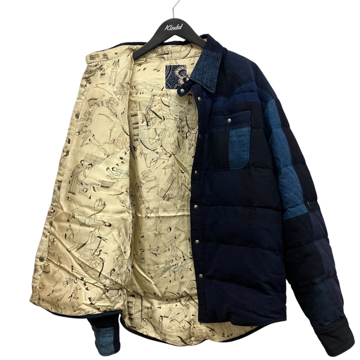 KERCHIEF DOWN JKT KOFUパッチワークダウンジャケット0222905013012