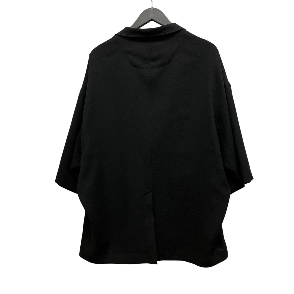 Linen Mix Slab Standout Lapel Prime-Over Cropped-sleeve Shirt Jacket半袖シャツジャケット11261111503