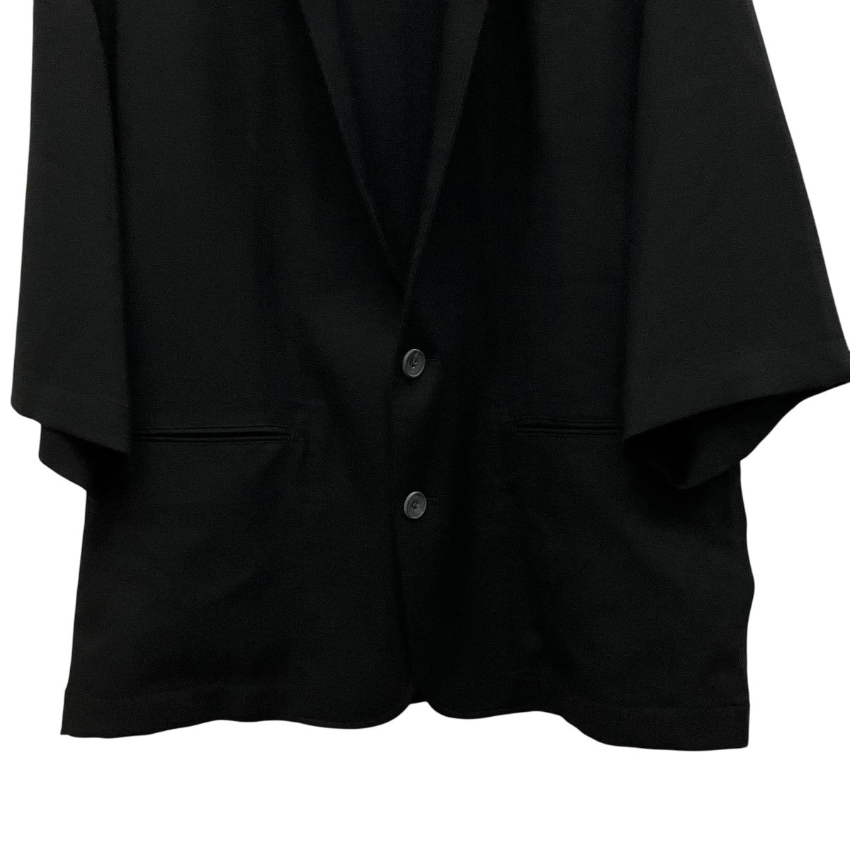 Linen Mix Slab Standout Lapel Prime-Over Cropped-sleeve Shirt Jacket半袖シャツジャケット11261111503