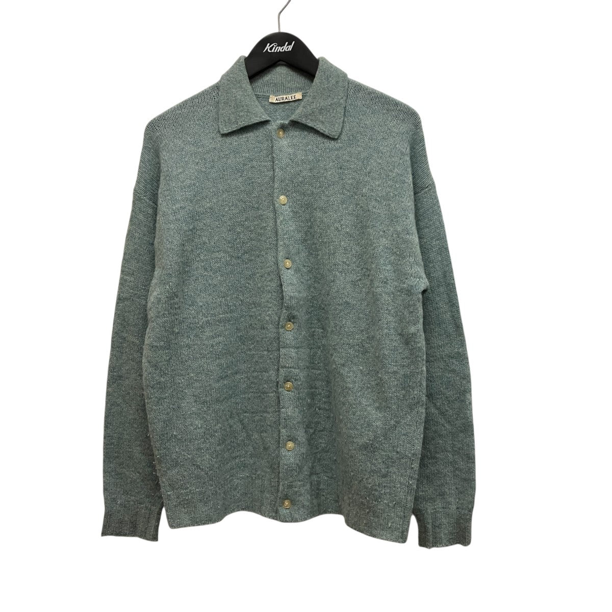 SHETLAND WOOL CASHMERE KNIT CARDIGANカシミヤ混襟付きニットカーディガンA22AC1SC