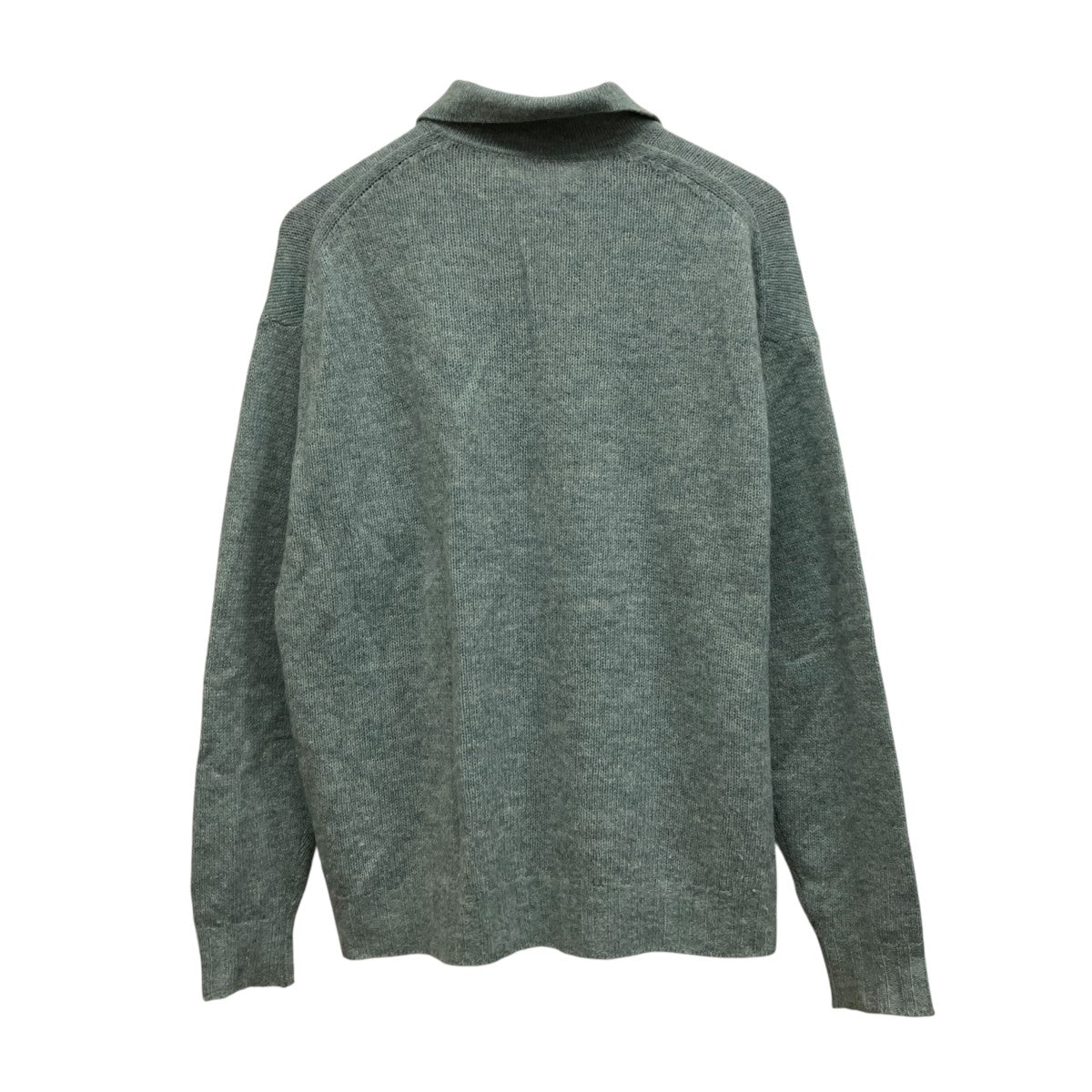 SHETLAND WOOL CASHMERE KNIT CARDIGANカシミヤ混襟付きニットカーディガンA22AC1SC