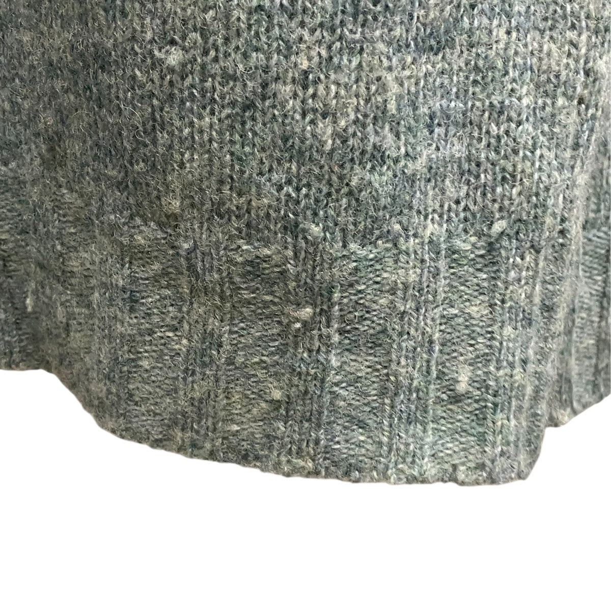 SHETLAND WOOL CASHMERE KNIT CARDIGANカシミヤ混襟付きニットカーディガンA22AC1SC