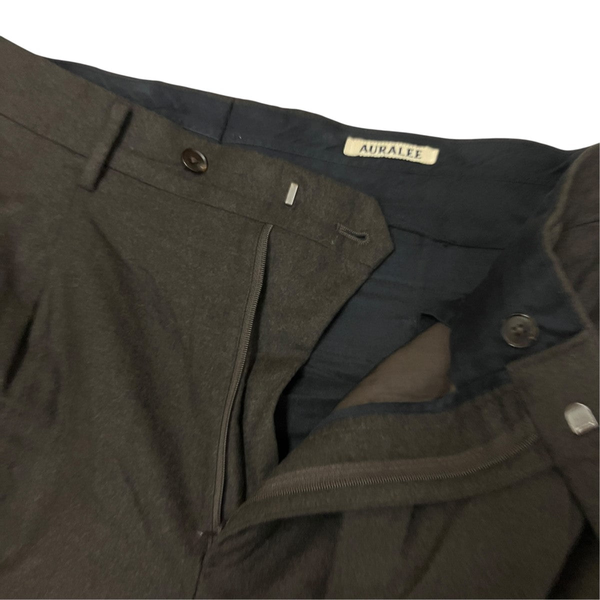 WOOL FULLING FLANNEL SLACKSカシミヤ混ウールスラックスA21AP02CF