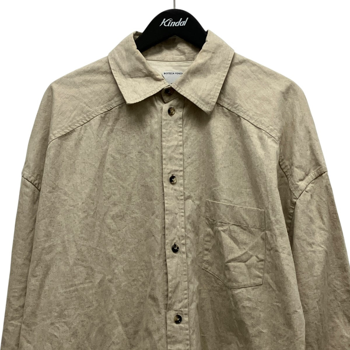 Cotton Poplin Shirt Beigeコットンヘンプポプリンシャツ798323 V4MS0