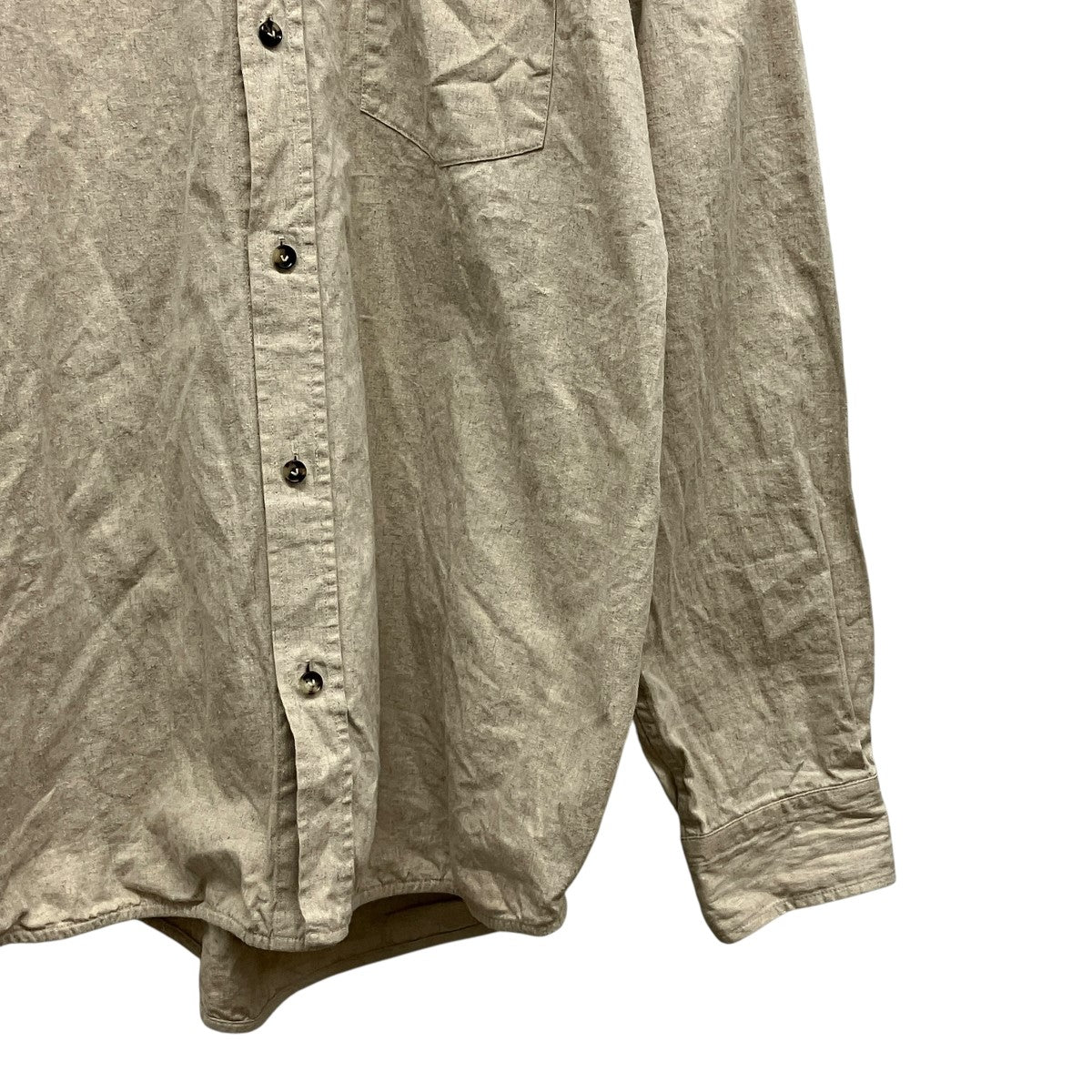 Cotton Poplin Shirt Beigeコットンヘンプポプリンシャツ798323 V4MS0