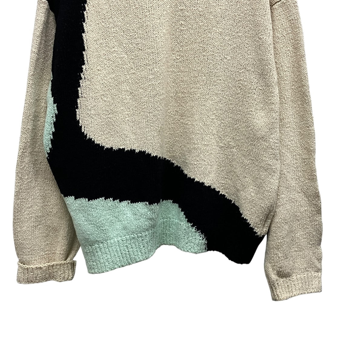 INTARSIA COTTON SWEATER総柄クルーネックニットYK23SS0491S