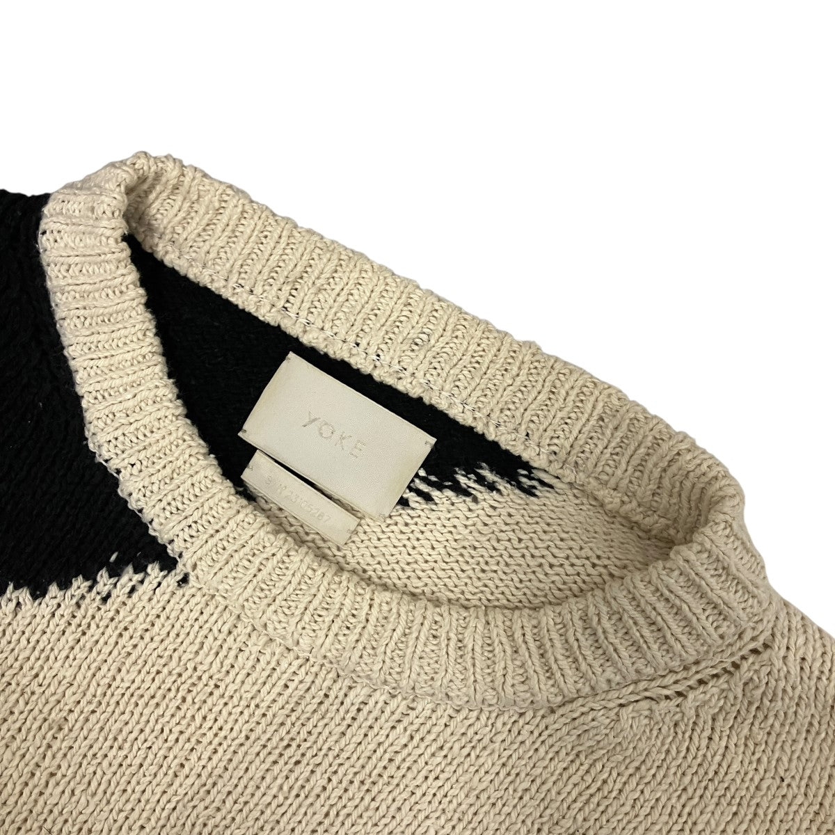 INTARSIA COTTON SWEATER総柄クルーネックニットYK23SS0491S