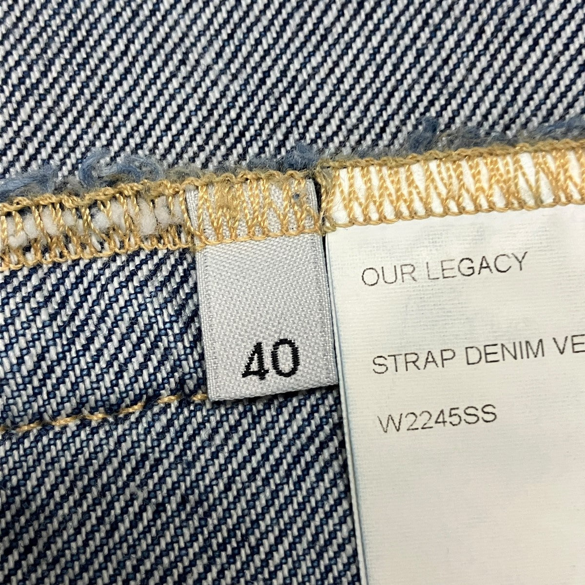 24SSSTRAP DENIM VESTバックオープンデニムビスチェW2245SS