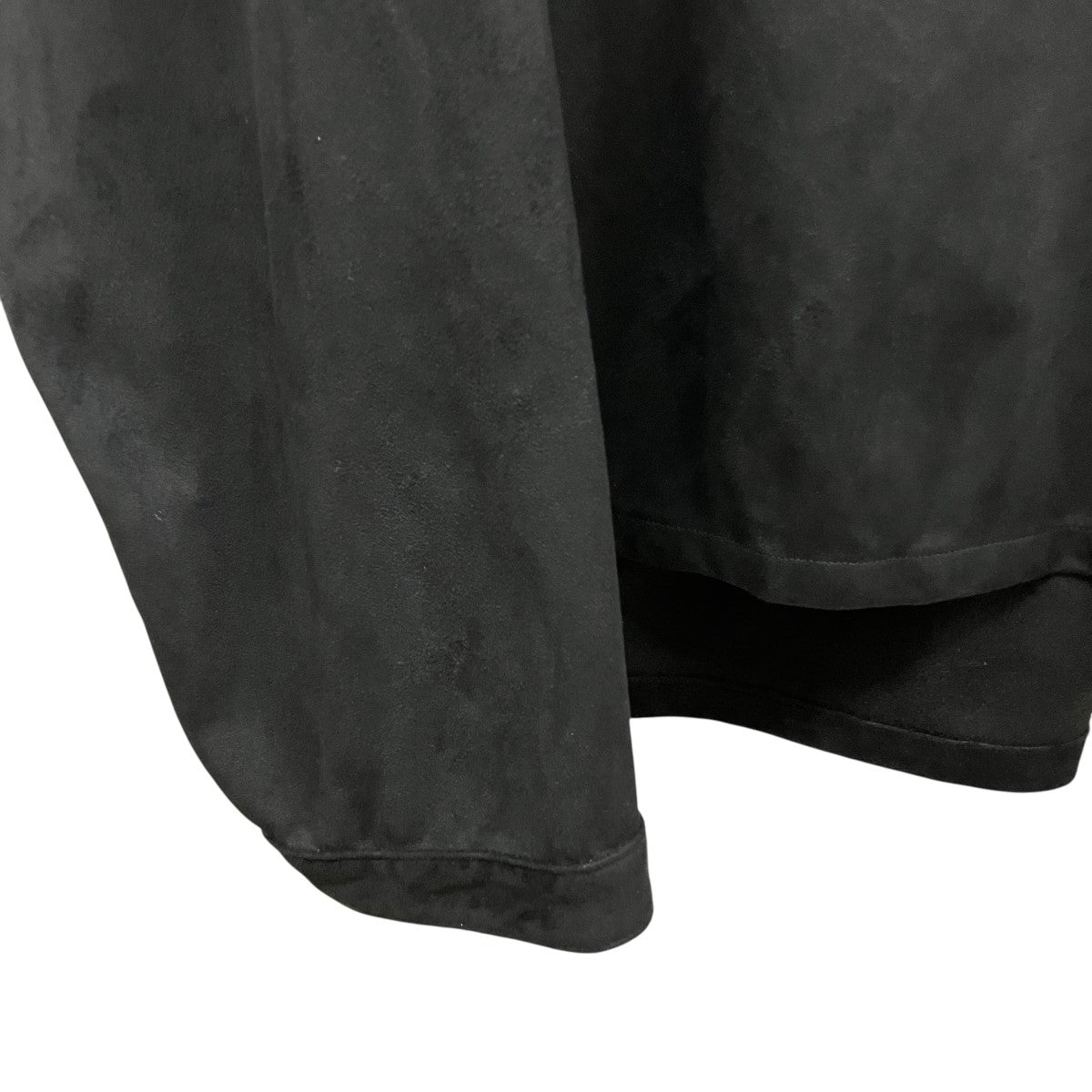 ANCELLM VEGAN LEATHER SKIPPER SHIRT BLACKスウェードスキッパー長袖シャツANC-SH27 古着・中古-5枚目のアイテム画像