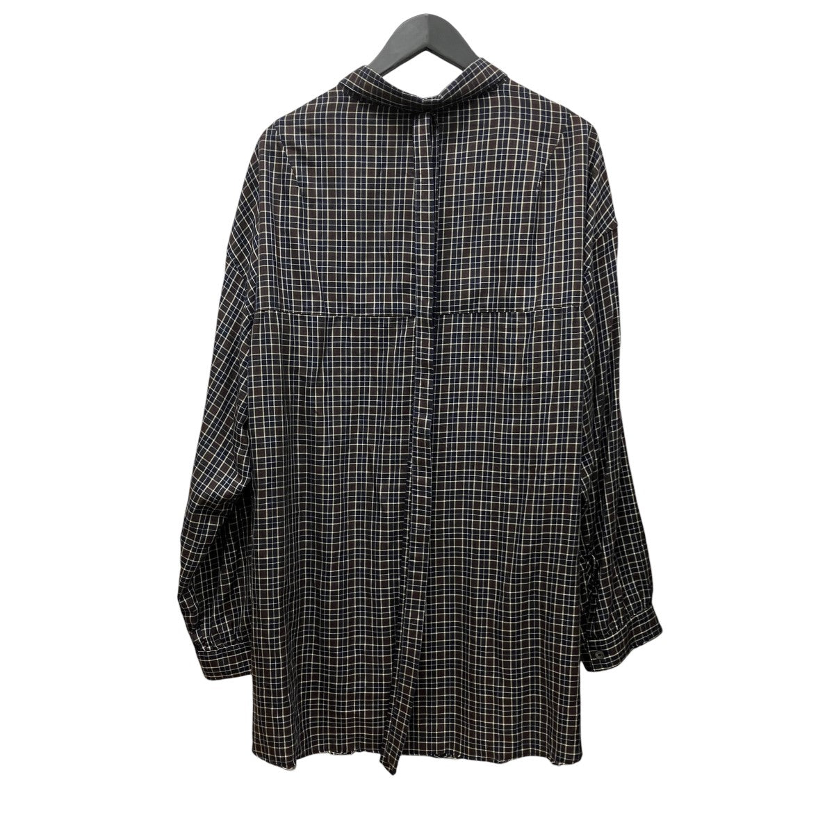 ANCELLM BOW-TIE CHECK SHIRTリボンダメージ加工チェックシャツANC-SH96 古着・中古-2枚目のアイテム画像