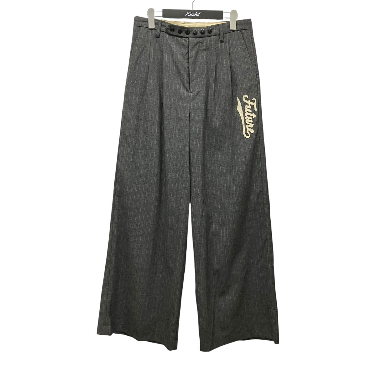 FUTURE WIDE TROUSERS (GRAY)ストライプパンツMVFW-PT0822