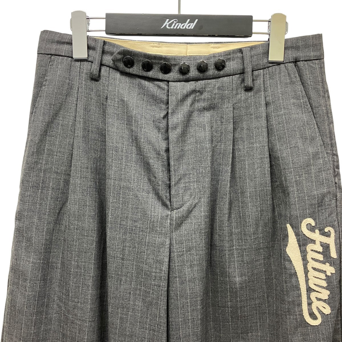 FUTURE WIDE TROUSERS (GRAY)ストライプパンツMVFW-PT0822