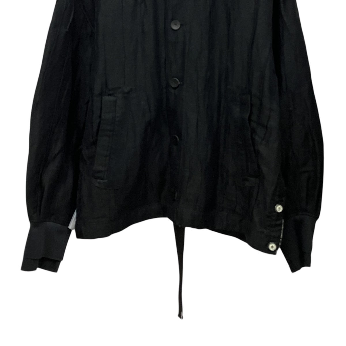 HEoS 26SSLayered Collar Tie Coach JacketコーチジャケットHJSS-BL002 古着・中古-4枚目のアイテム画像