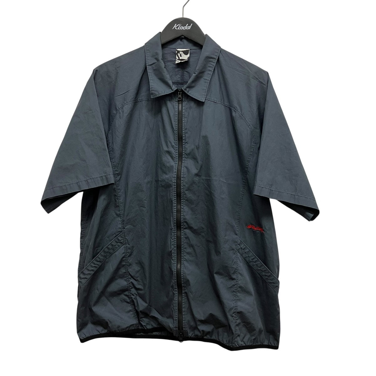 GR10K POPLIN ZIPPED SHORT SLEEVE SHIRT半袖ジップシャツBG127084DI 古着・中古-1枚目のアイテム画像