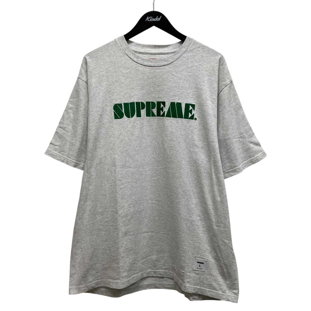 24SSStencil Embroidered S S Top刺しゅうロゴTシャツ