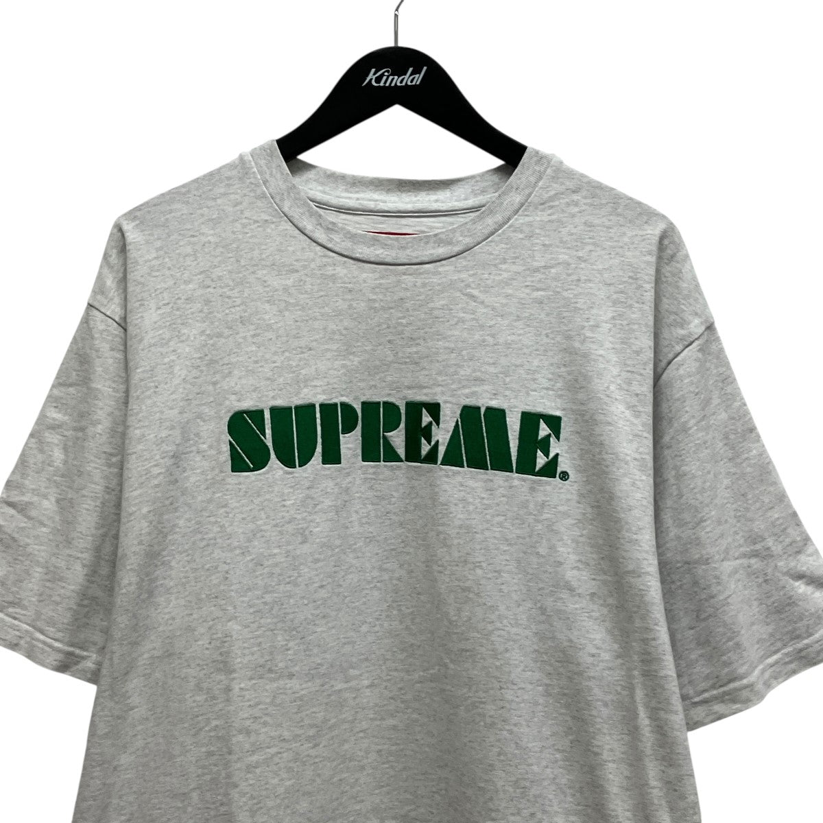 24SSStencil Embroidered S S Top刺しゅうロゴTシャツ