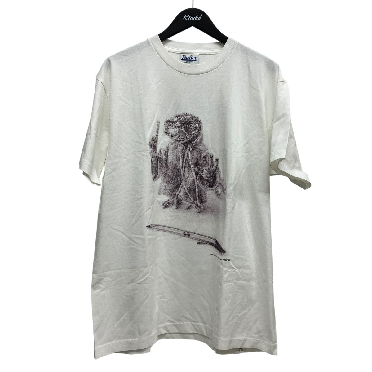 BUFFER(西山徹)×E．T 「E．T．Thumb Sucker」プリントTシャツ 古着・中古-1枚目のアイテム画像