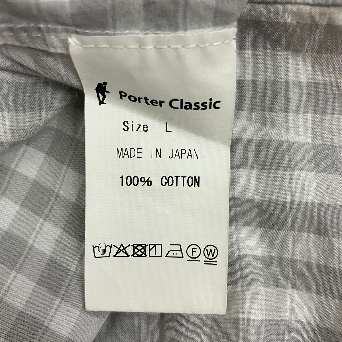 Porter Classic ROLL UP HEATHER GINGHAM CHECK SHIRT チェックシャツ PC-016-3968 古着・中古-6枚目のアイテム画像
