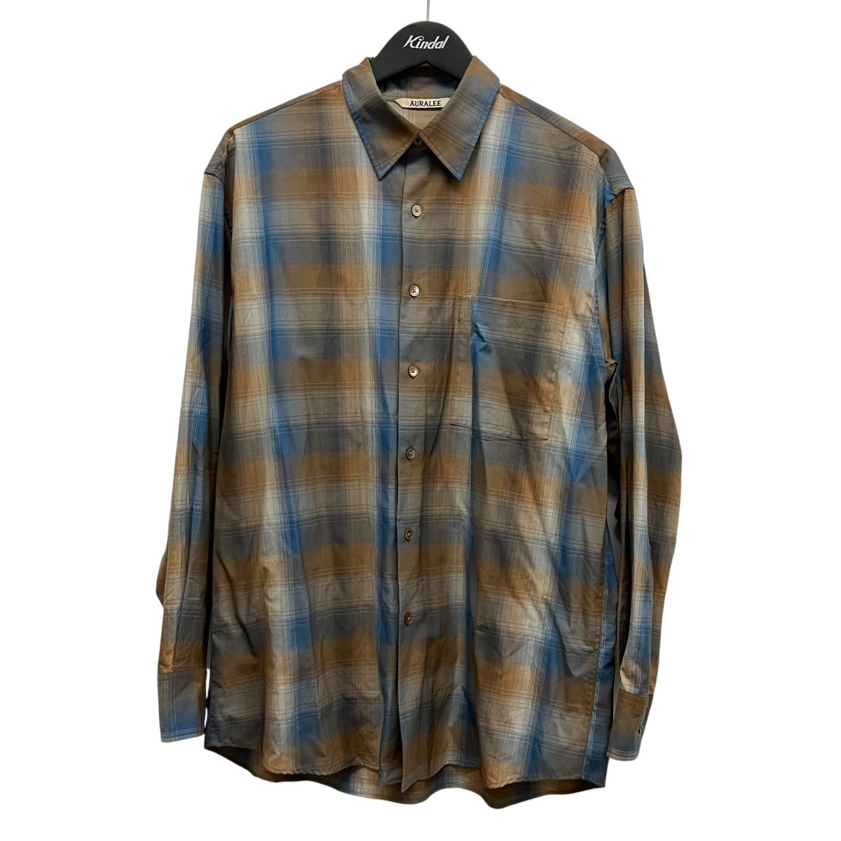 AURALEE SUPER LIGHT WOOL CHECK SHIRT チェック柄 ウールチェックシャツ A23SS01LC 古着・中古-1枚目のアイテム画像