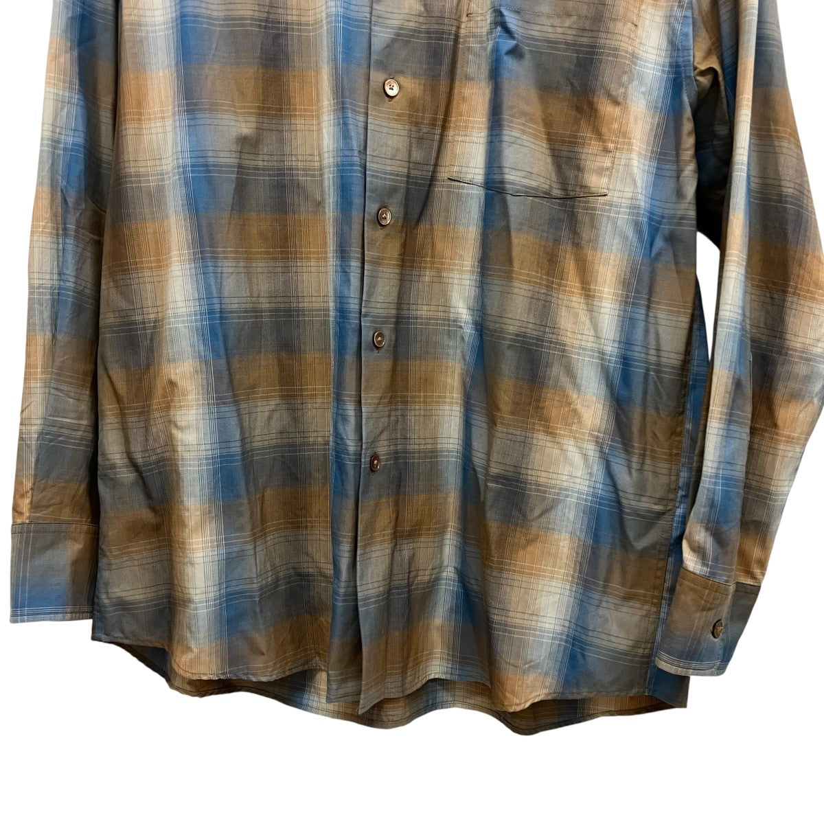 AURALEE SUPER LIGHT WOOL CHECK SHIRT チェック柄 ウールチェックシャツ A23SS01LC 古着・中古-4枚目のアイテム画像