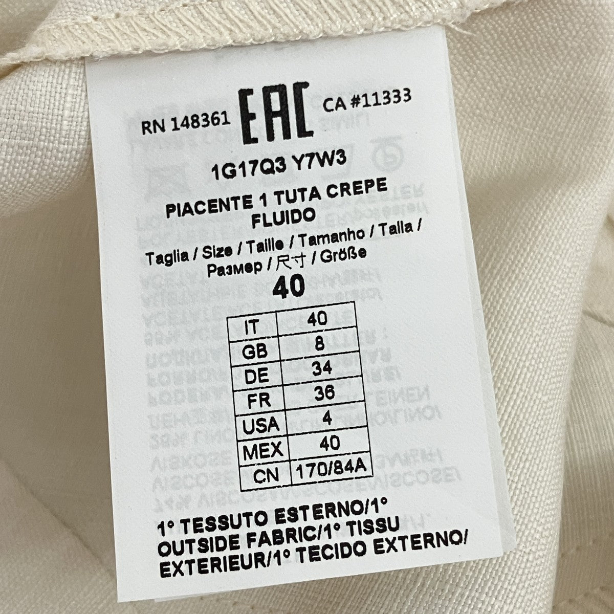 Piacente 1 Jumpsuitノースリーブジャンプスーツ1G17Q3 Y7W3