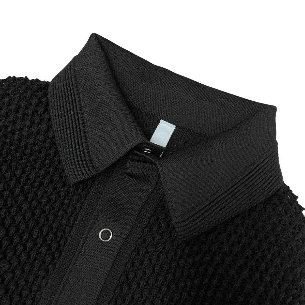 LATTICE STAND FALL COLLAR BLOUSONメッシュニットカーディガンCF009KC050