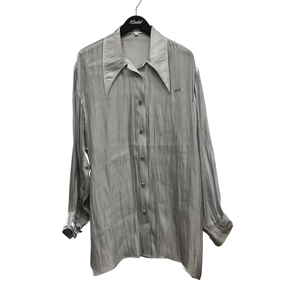 26SSAqua Textured Sheer Shirtビックカラーサテンシャツ26SS-0404