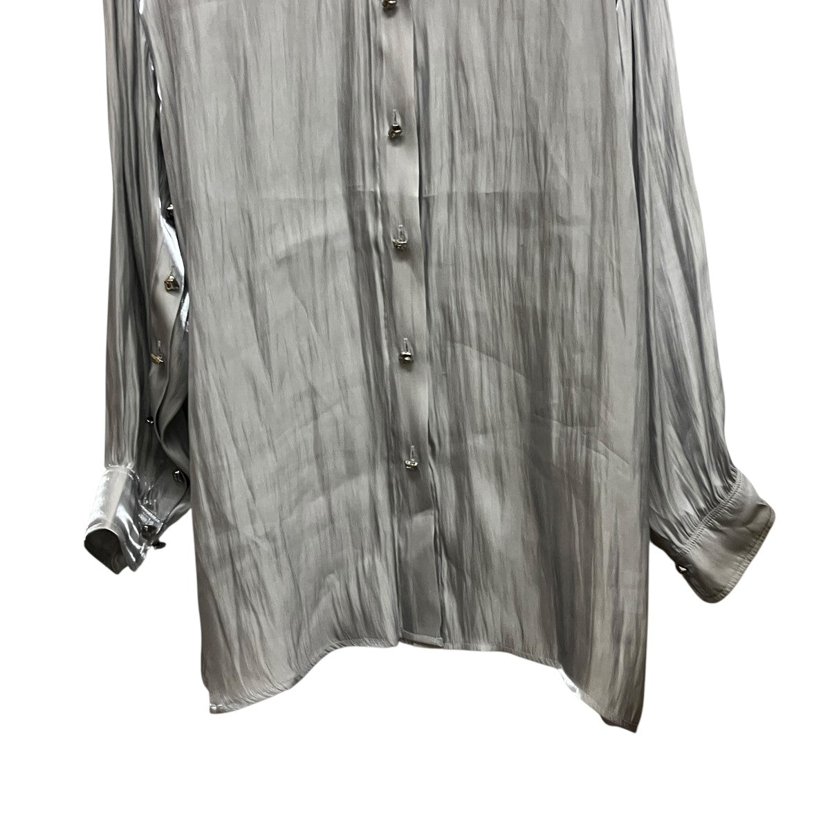 26SSAqua Textured Sheer Shirtビックカラーサテンシャツ26SS-0404