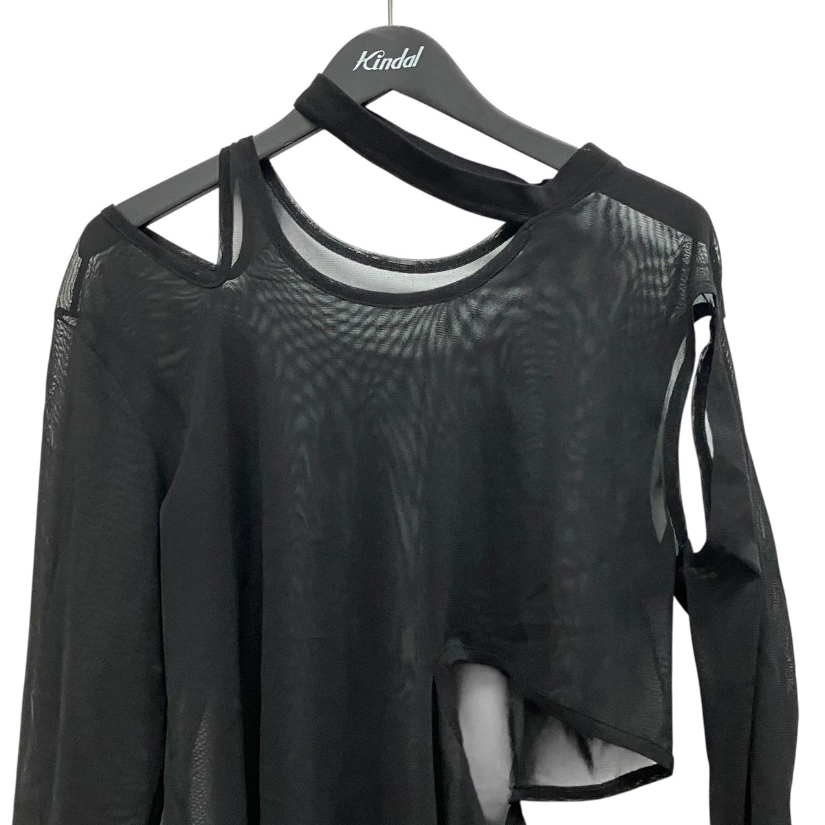 TULLE SLIT LONG SLEEVE T-SHIRTシースルースリットロングスリーブカットソーLP-T27-930