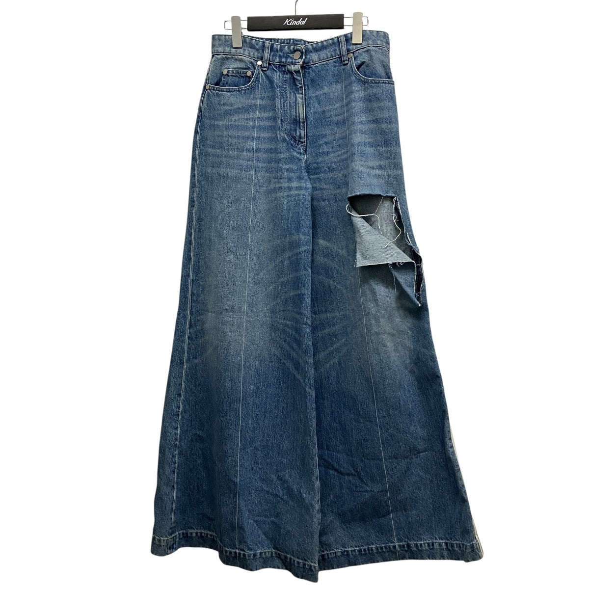 RIPPED STRAIGHT JEANSダメージ加工デニムパンツPO-FW22-153-DE