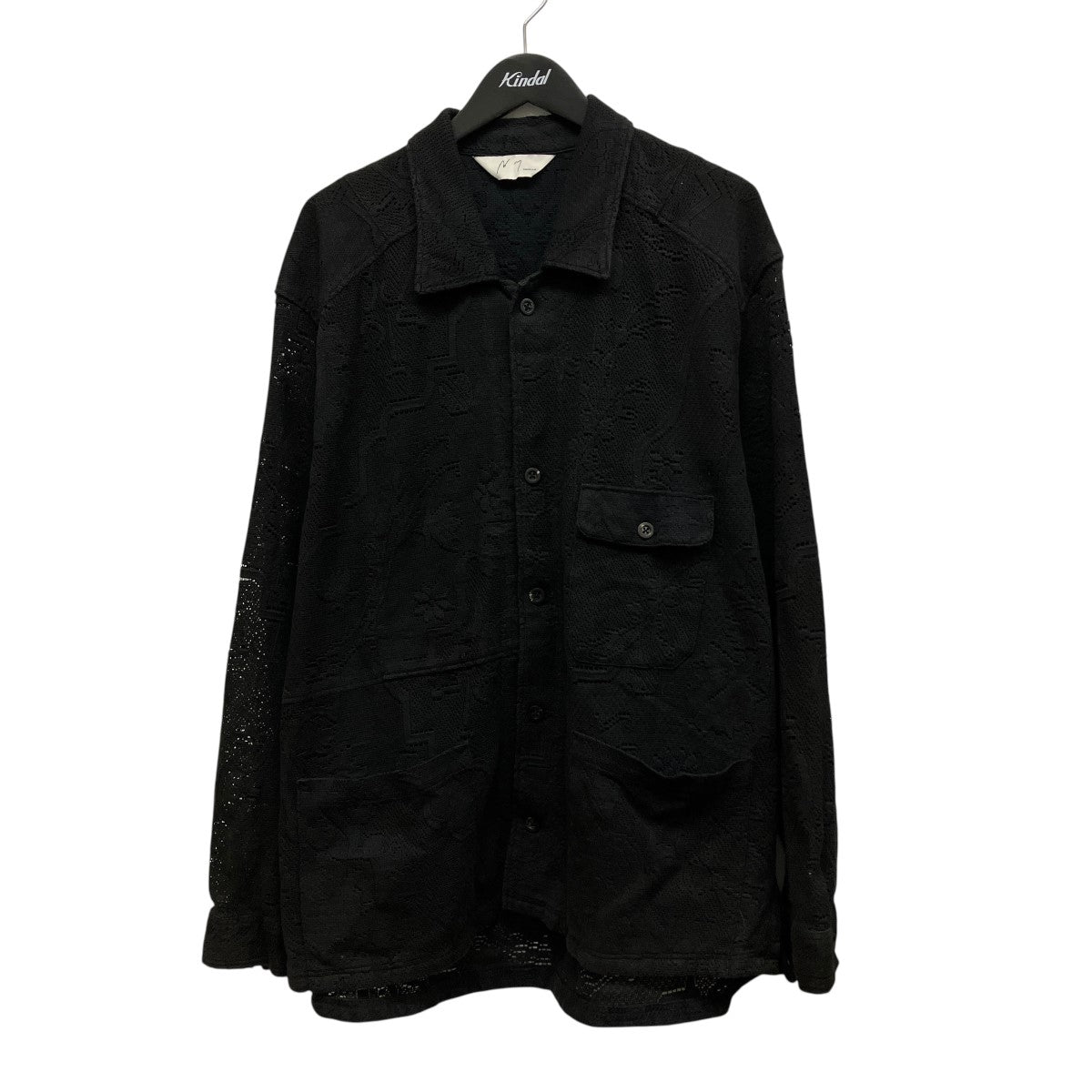 AGING LACE WORK SHIRTメッシュロングスリーブシャツANC-SH81-B