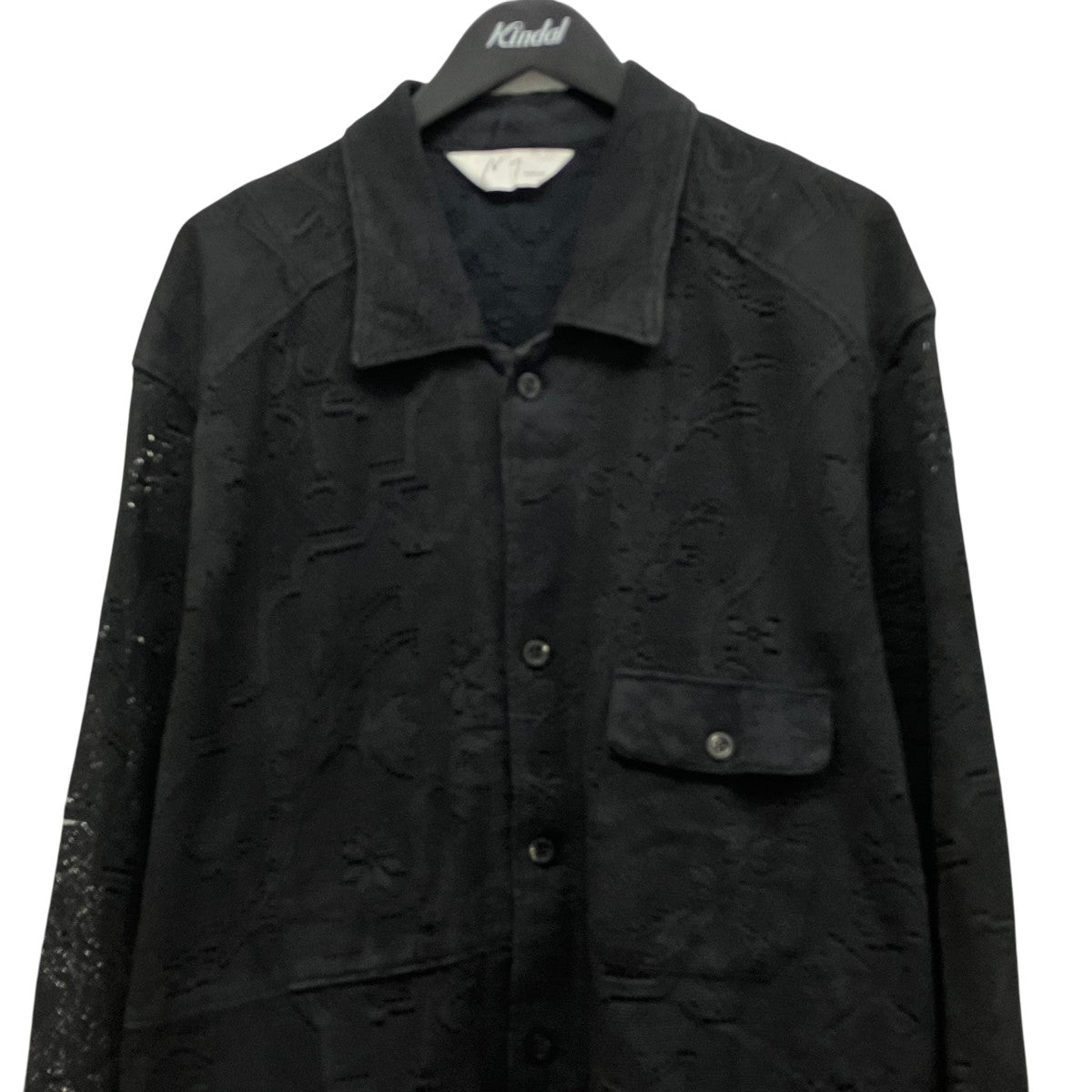 AGING LACE WORK SHIRTメッシュロングスリーブシャツANC-SH81-B