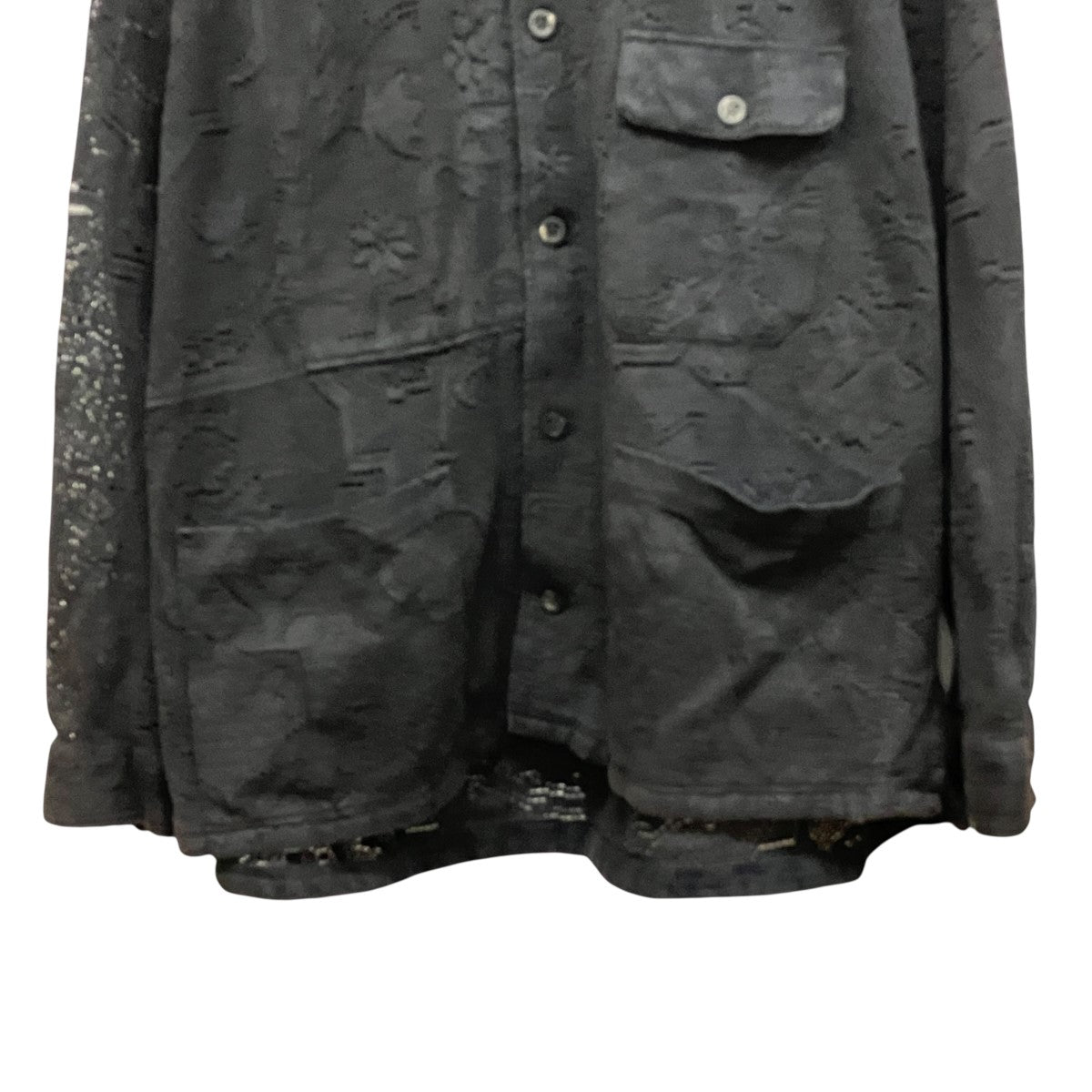 AGING LACE WORK SHIRTメッシュロングスリーブシャツANC-SH81-B