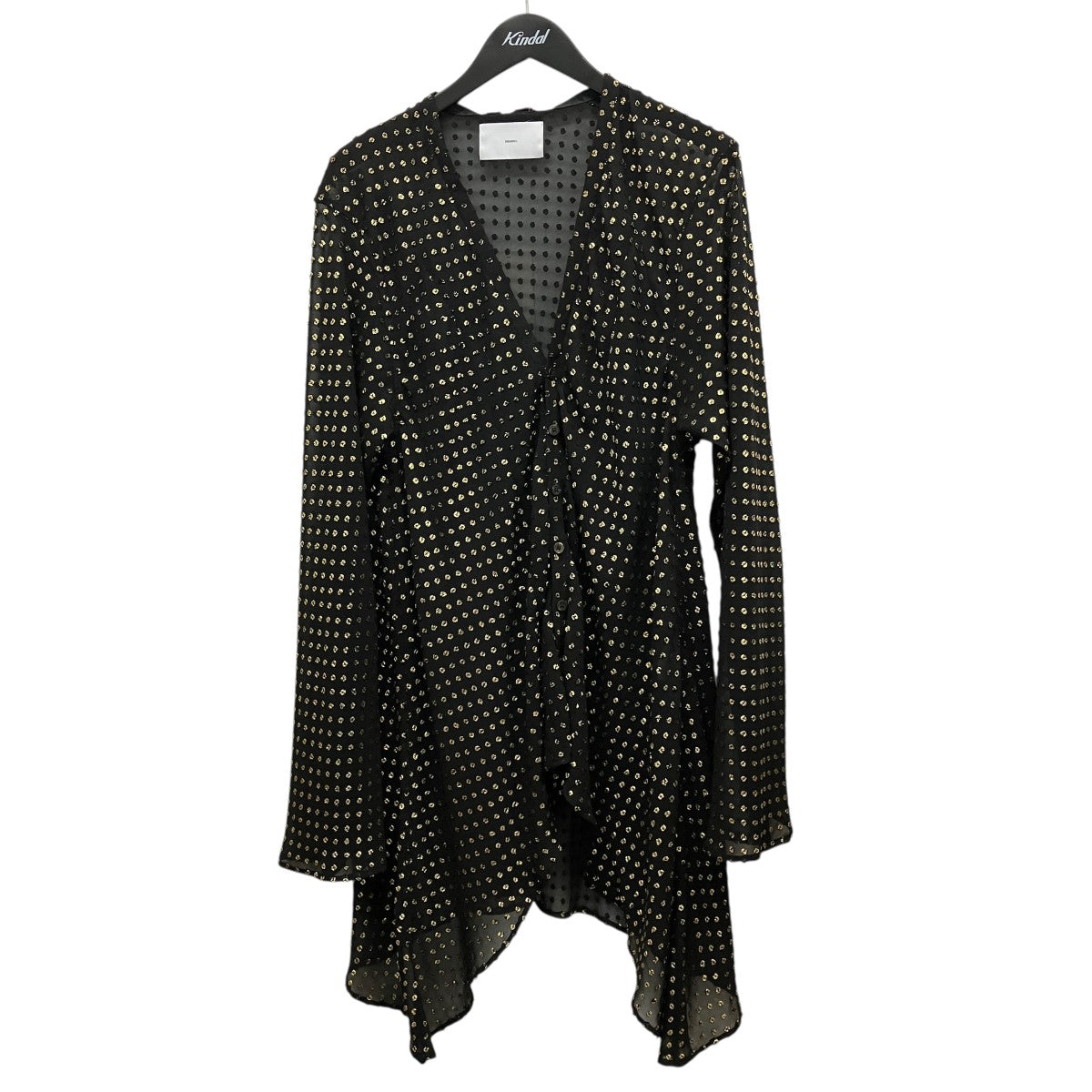 26SSTWINKLE SHEER DRAPE SHIRTSドット柄シースルーカーディガン26440516